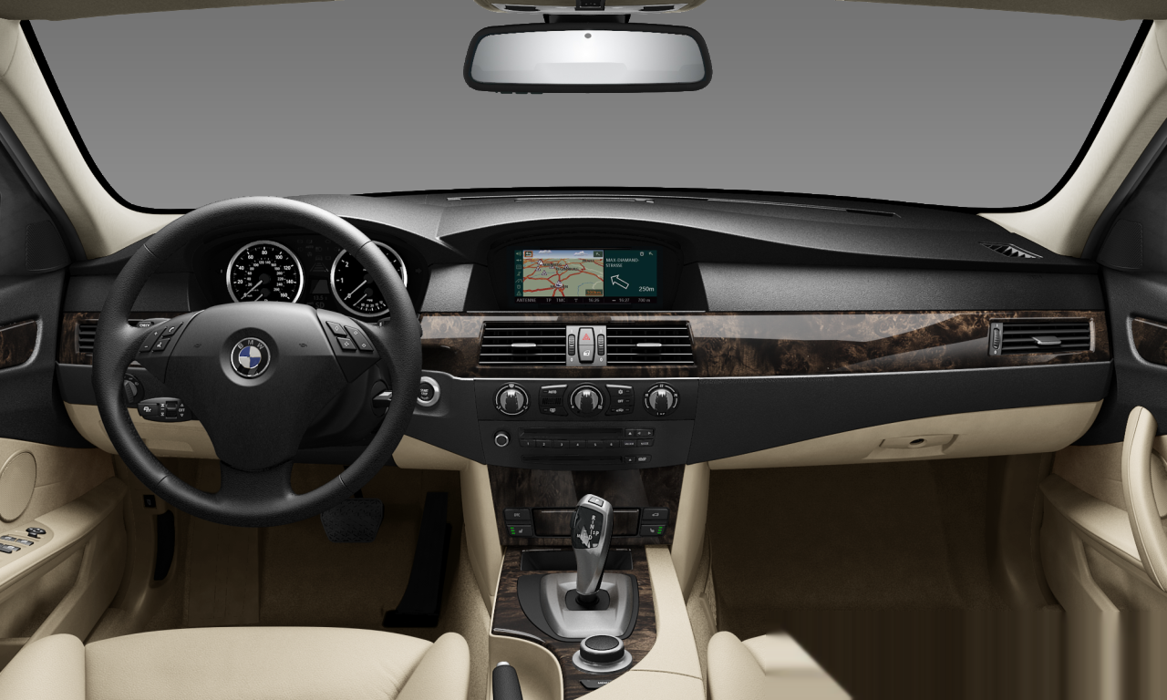 Interior of 2007 BMW 528i (E60 (MUE)), VIN WBANU53518CT03665