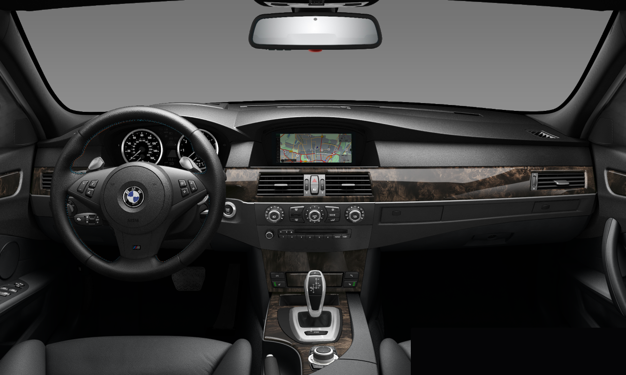 Interior of BMW 550i (E60 (MUE)), VIN WBANW5C5XACT57014