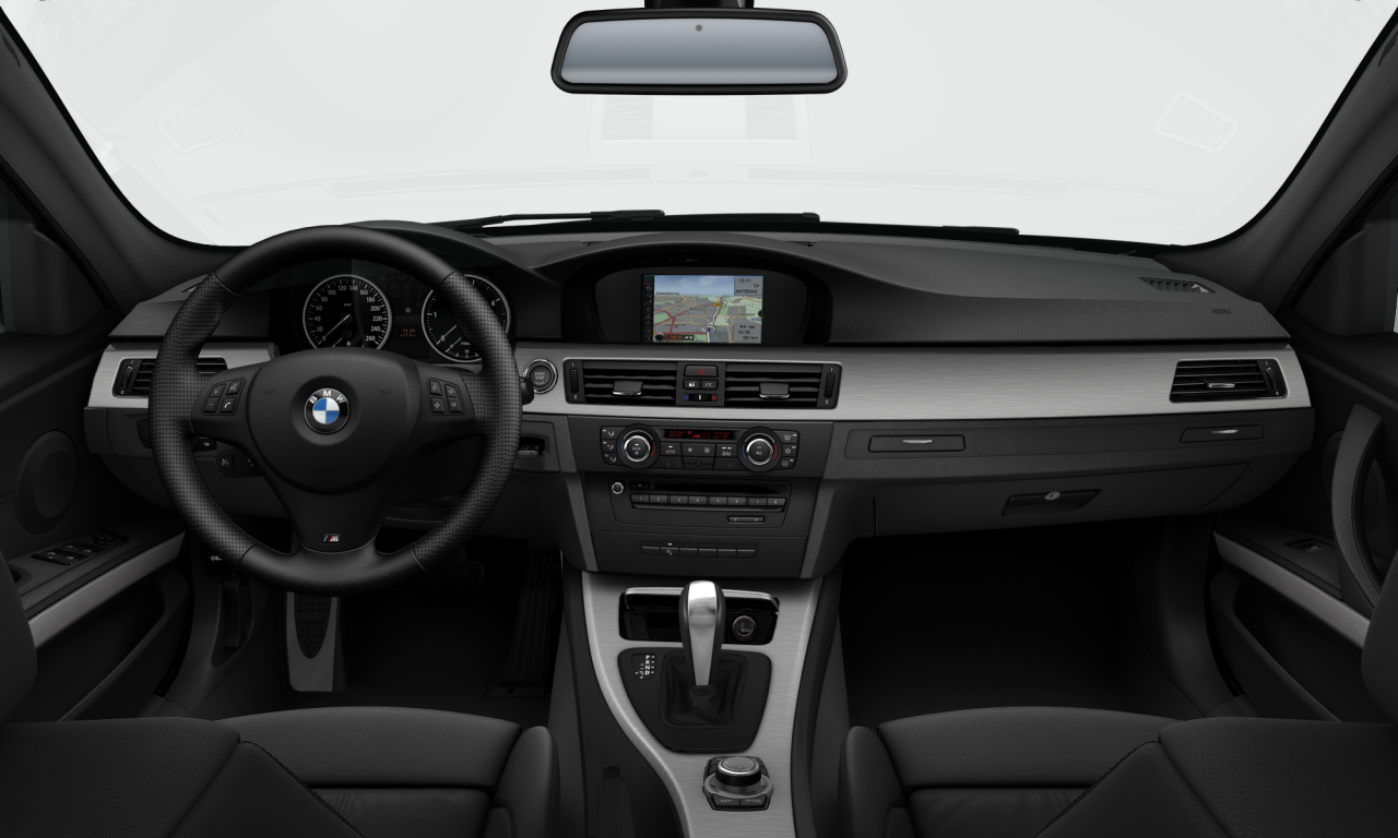 Interior of BMW 320i (E90 (MUE)), VIN WBAPG56010NM90348