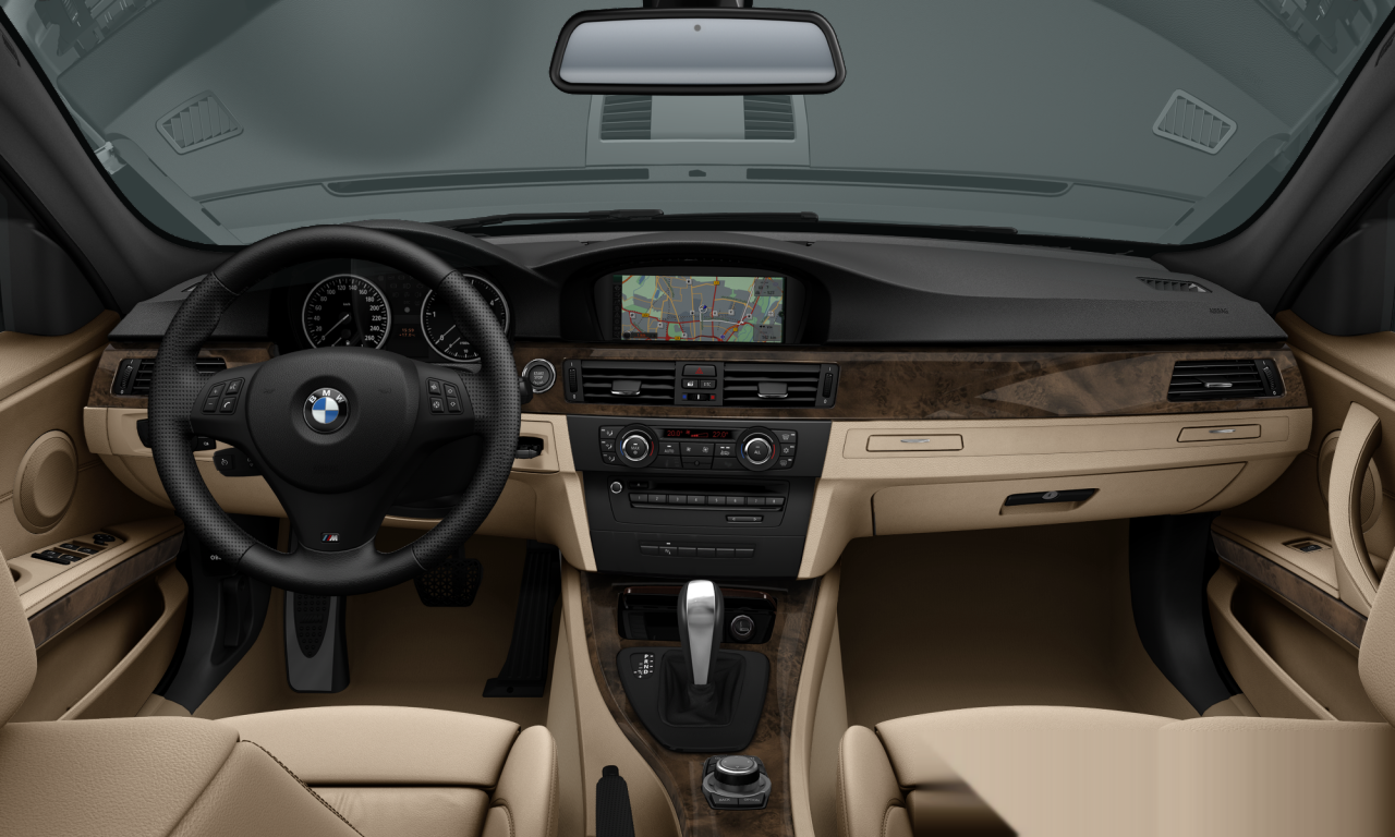 Interior of BMW 320i (E90 (MUE)), VIN WBAPG56040NM91428