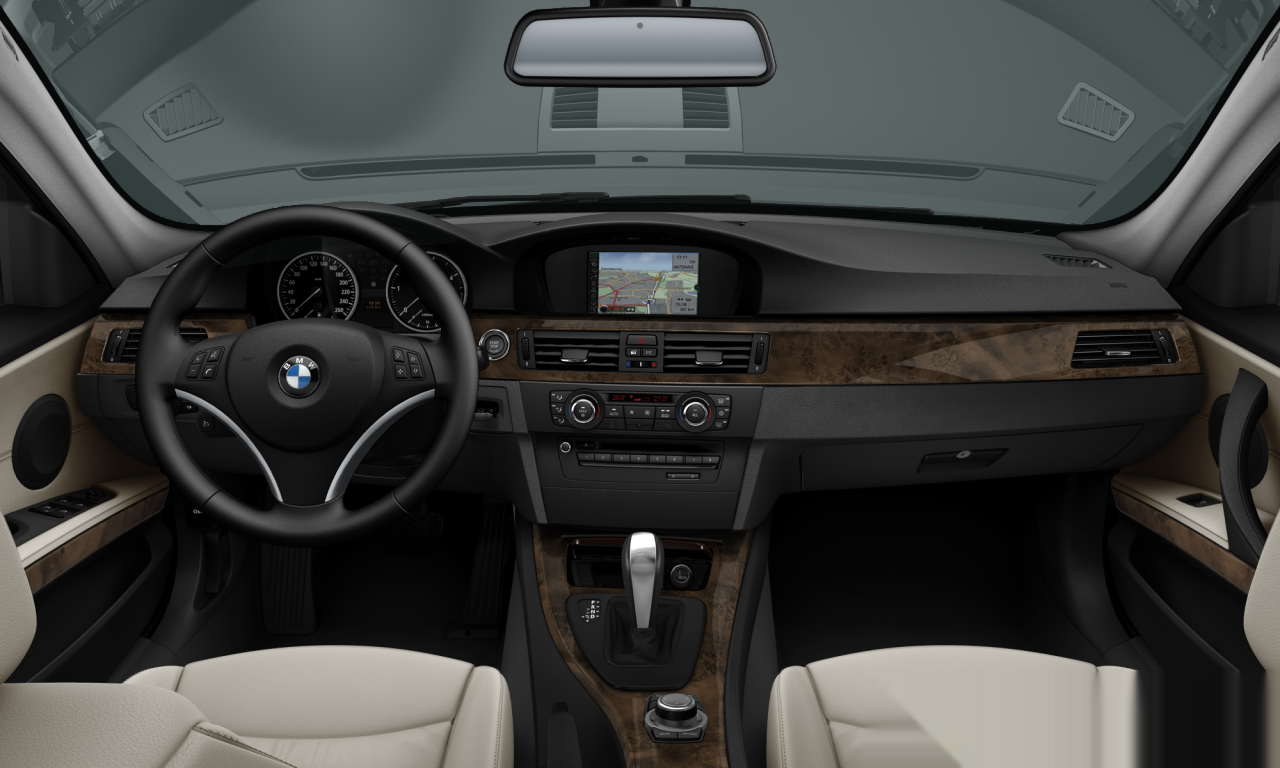 Interior of BMW 323I UL (E90 (MUE)), VIN WBAPG76070NN19654