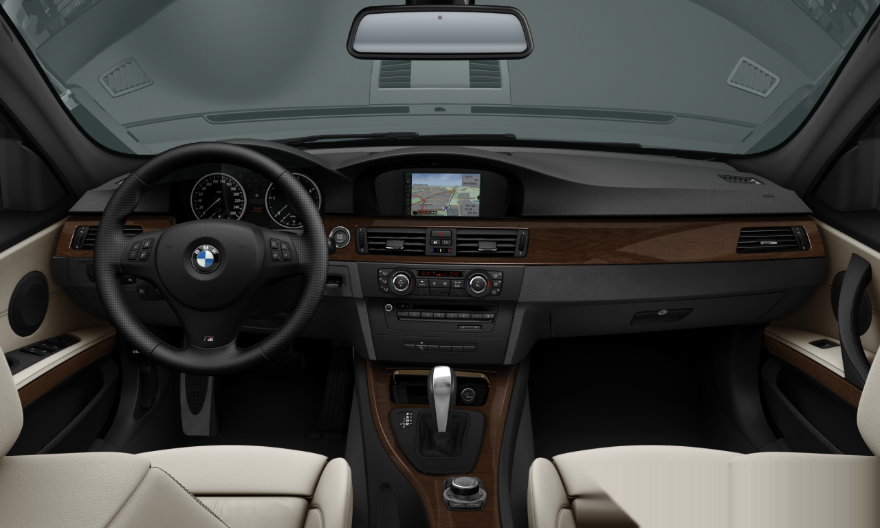 Interior of BMW 323I UL (E90 (MUE)), VIN WBAPG76090NM61563