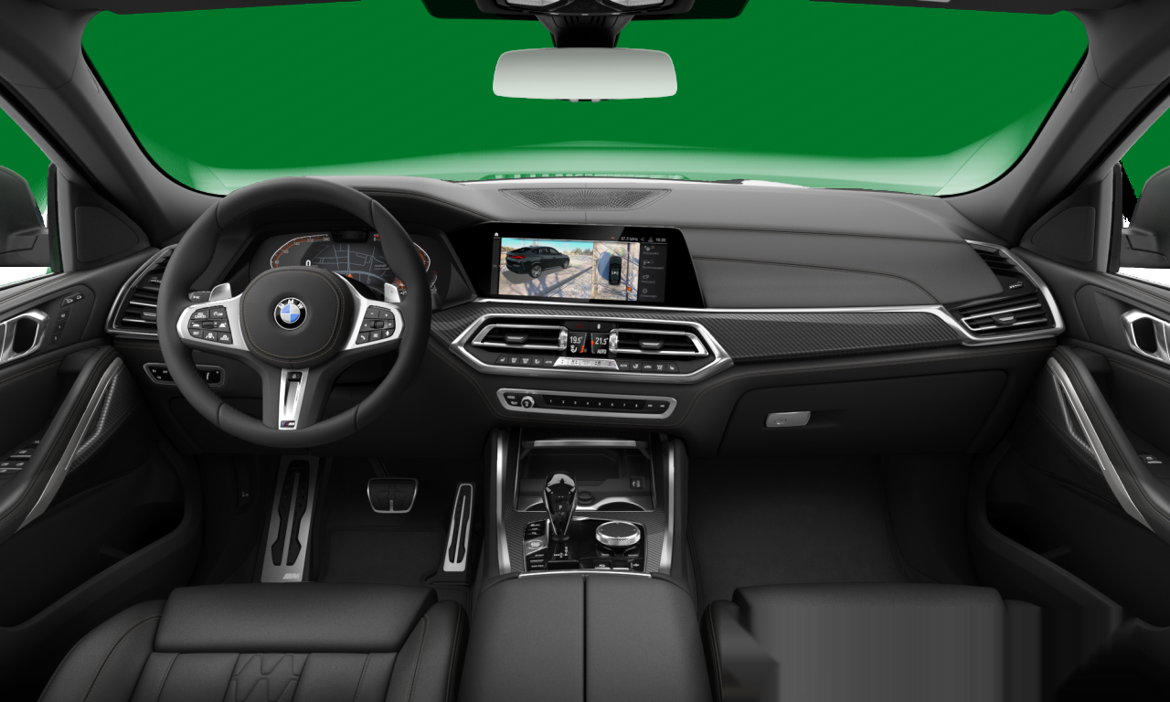 Interior of 2021 BMW X6 xDrive40d (G06), VIN WBATC610109J76036