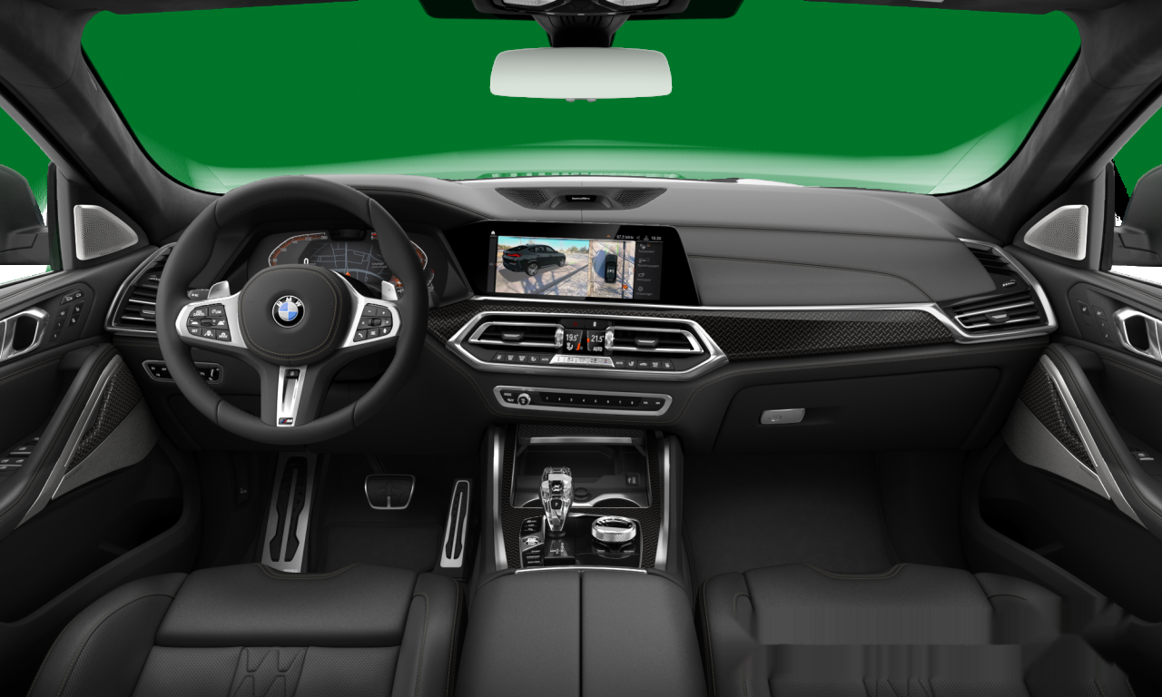 Interior of 2021 BMW X6 xDrive40d (G06), VIN WBATC6104N9J16291