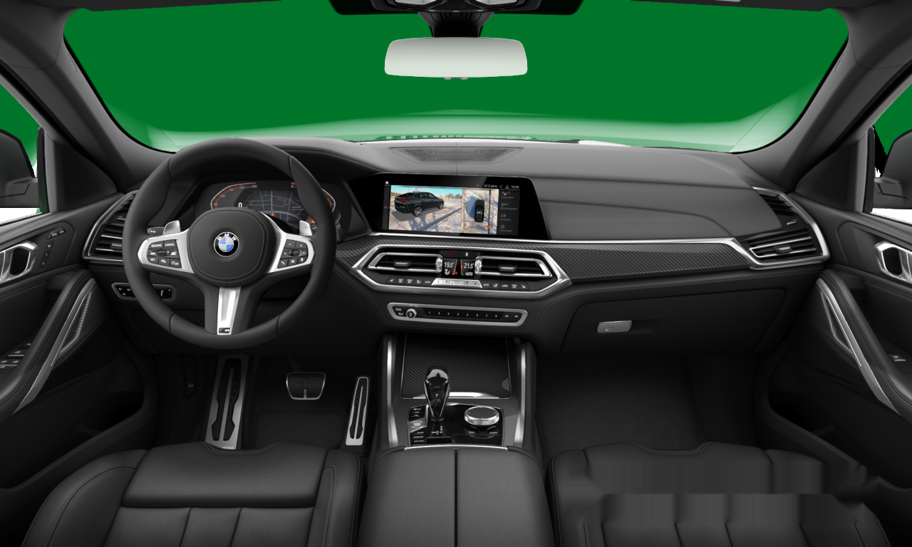 Interior of 2021 BMW X6 xDrive40d (G06), VIN WBATC610809H60209