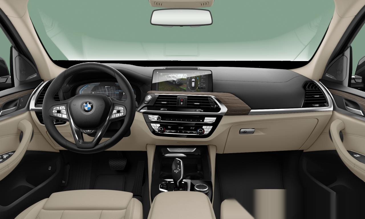 Interior of 2021 BMW X3 xDrive30e (G01), VIN WBATS110309G88597