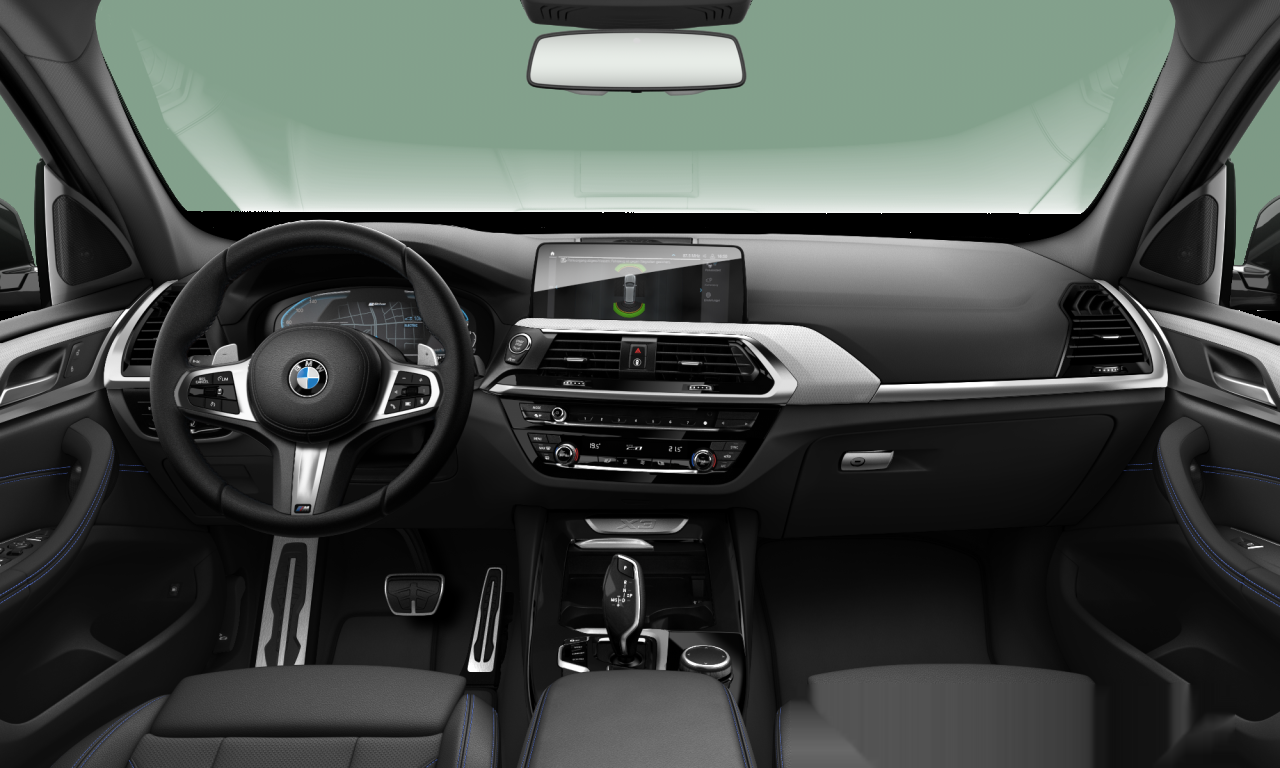Interior of 2020 BMW X3 xDrive30e (G01), VIN WBATS110409E85203