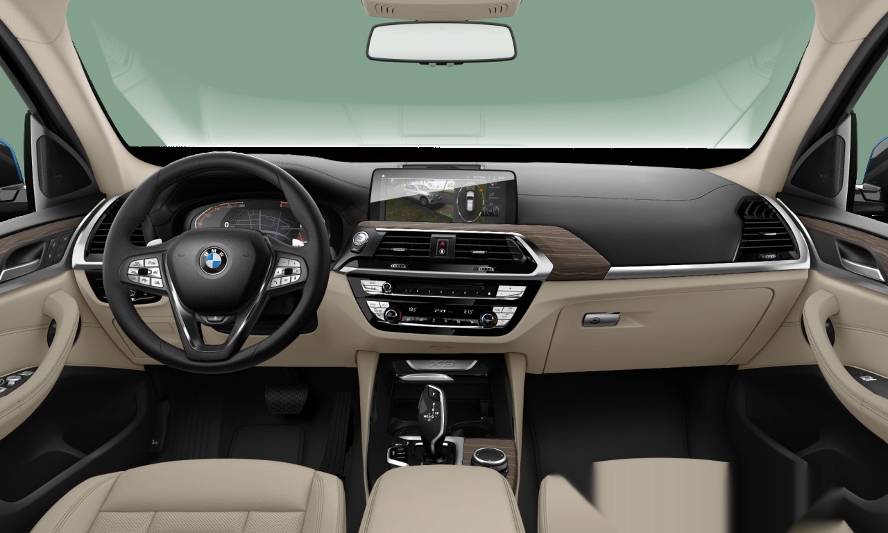 Interior of 2019 BMW X3 xDrive30d (G01), VIN WBATX75070N027447