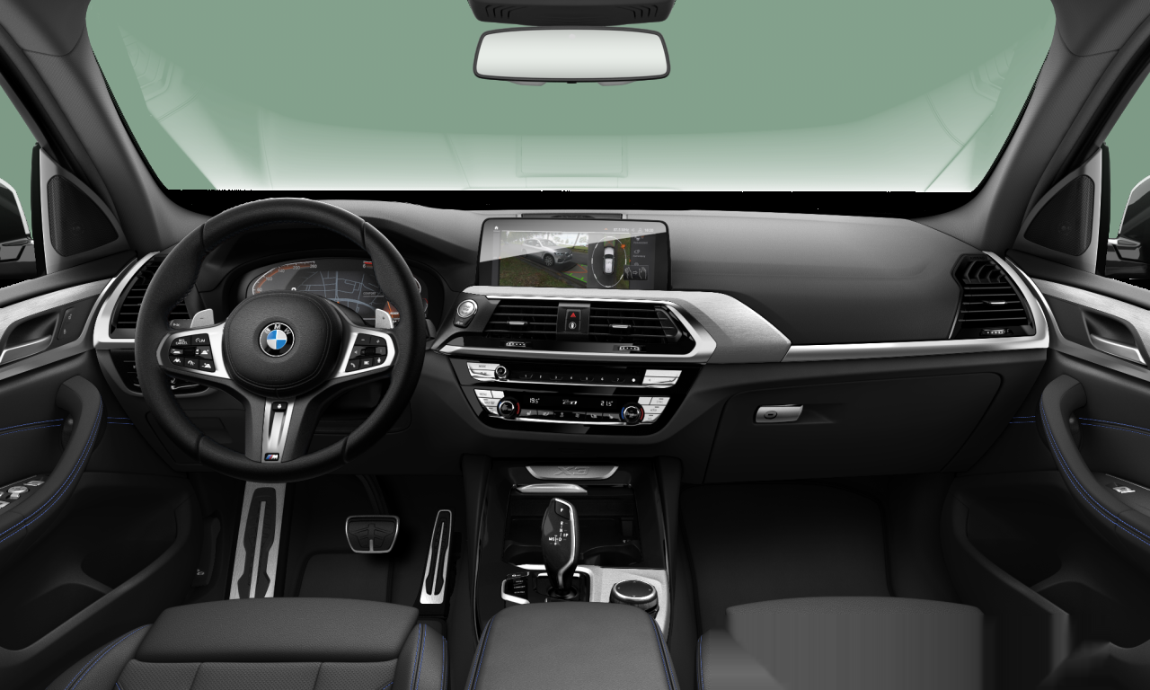 Interior of 2020 BMW X3 xDrive30d (G01), VIN WBATX75090N048221