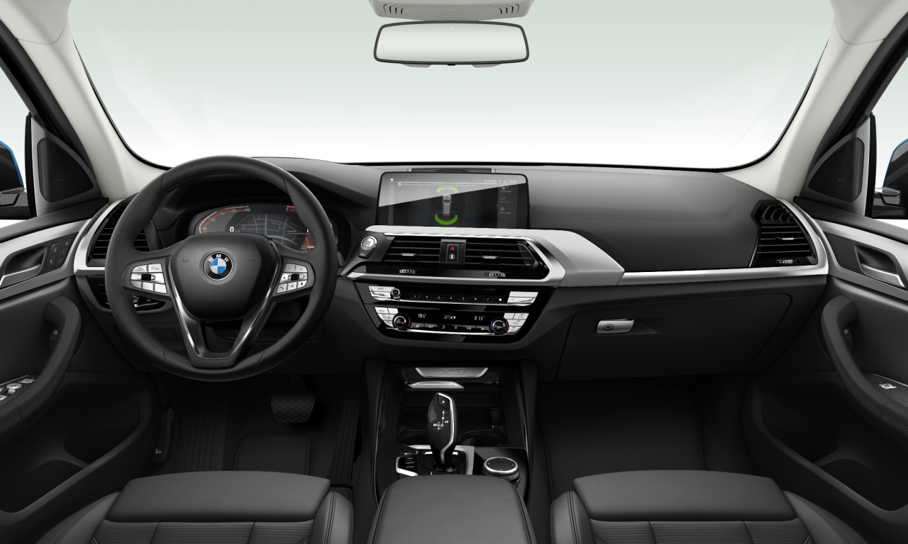 Interior of 2021 BMW X3 xDrive20i (G01), VIN WBATY150X0N116293