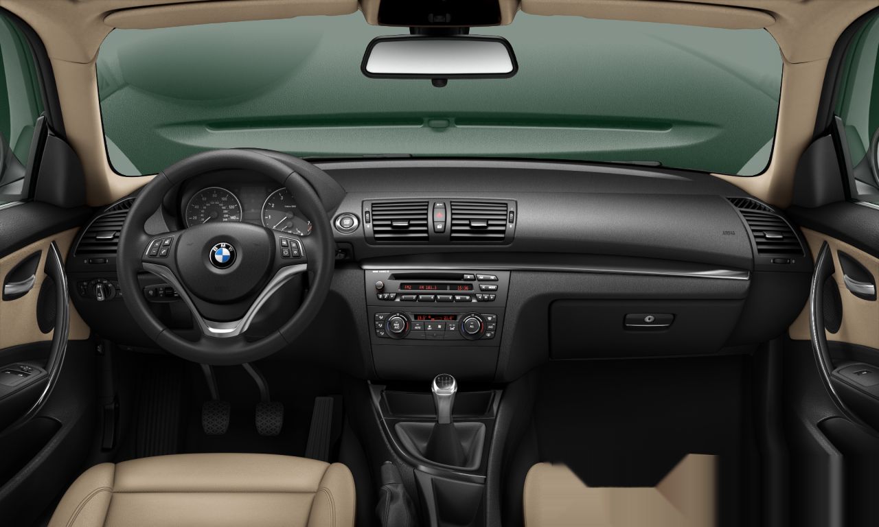 Interior of BMW 128i (E82), VIN WBAUP9C53BVF46418