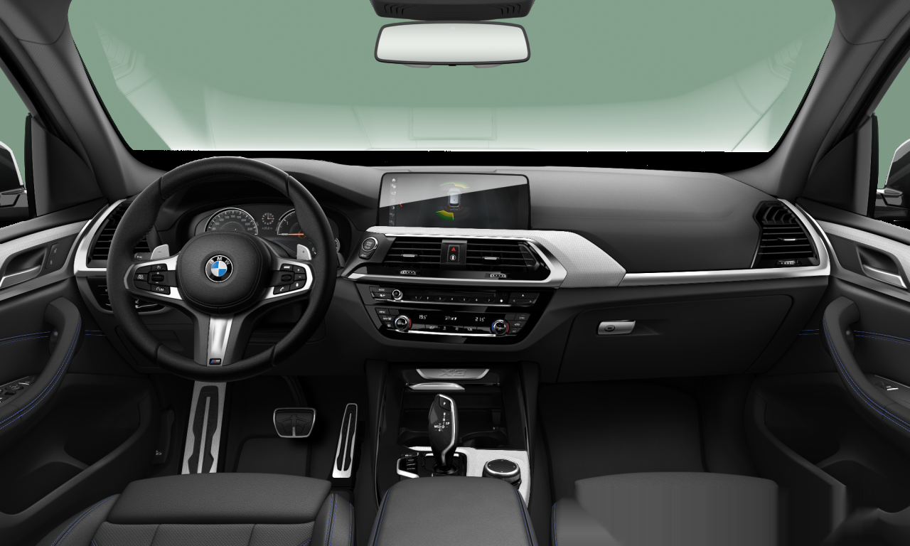 Interior of 2019 BMW X3 xDrive20d (G01), VIN WBAUZ35060NE43371