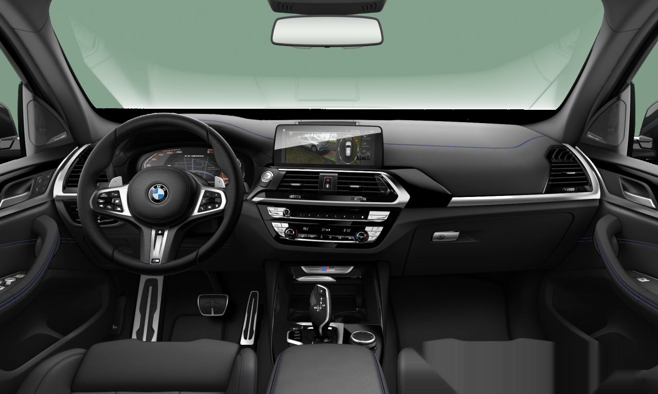Interior of 2021 BMW X3 M40d (G01), VIN WBAUZ750X0N104911