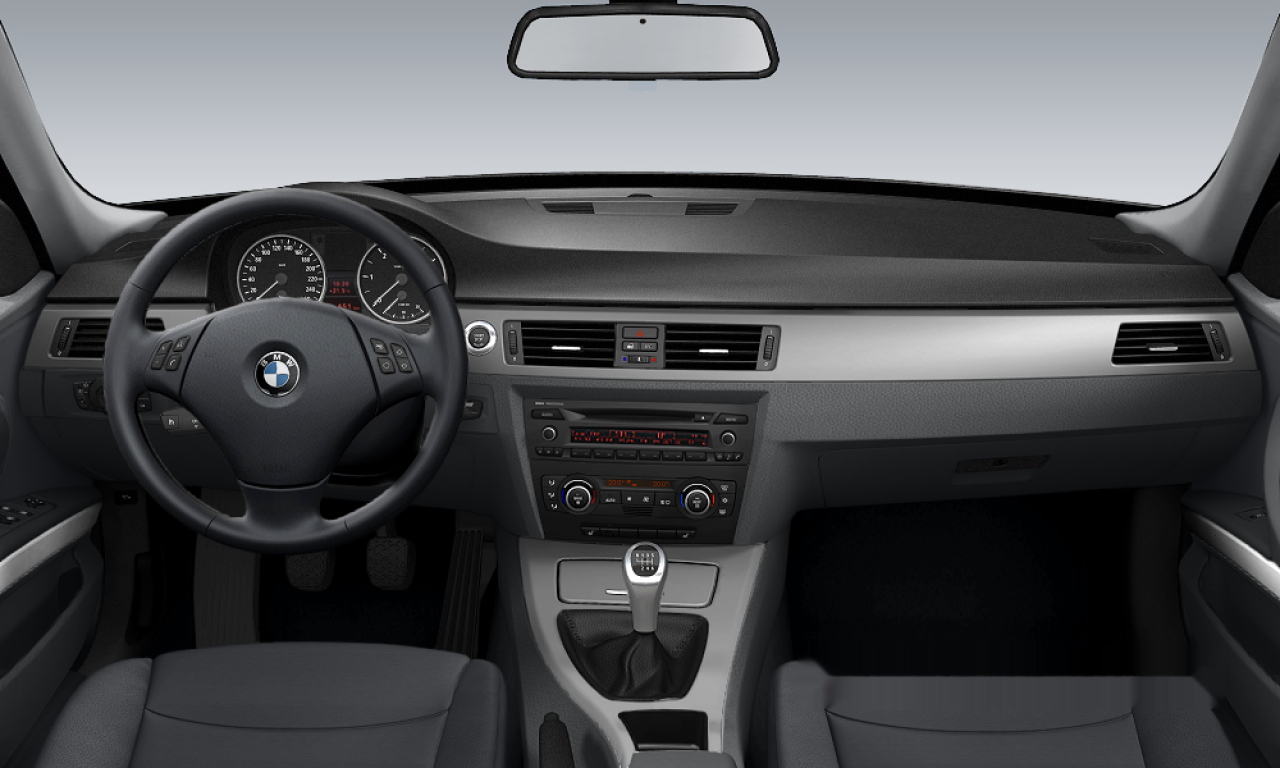 Interior of BMW 318i (E90), VIN WBAVA51000KV25429