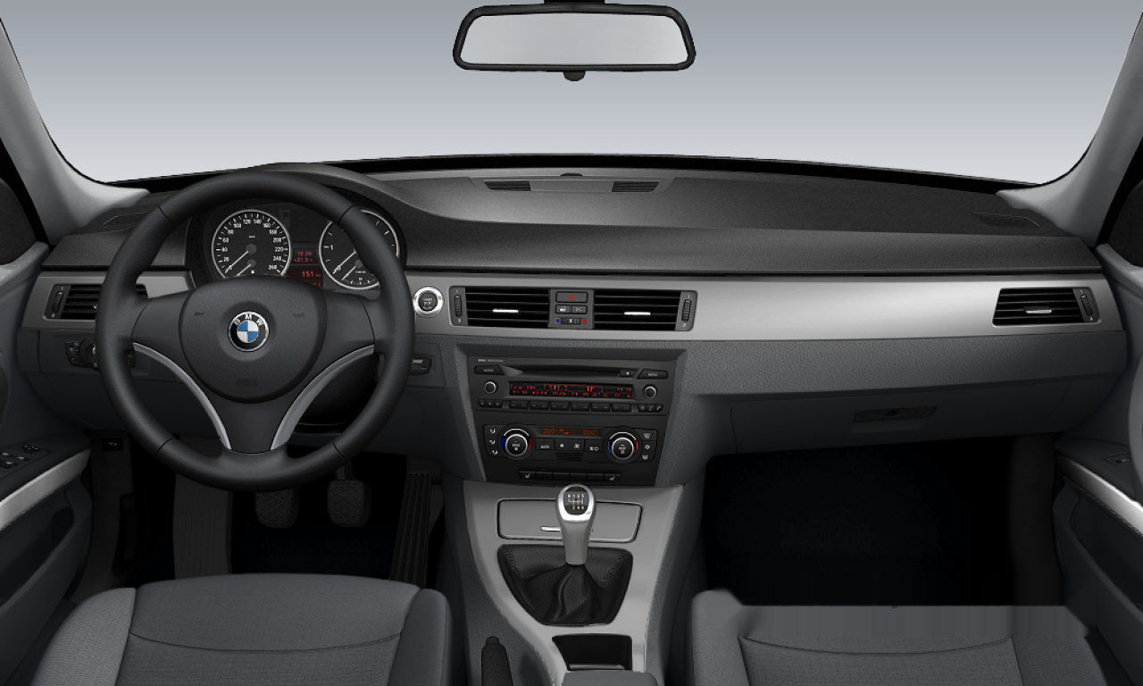 Interior of BMW 318i (E90), VIN WBAVA51040VA56914