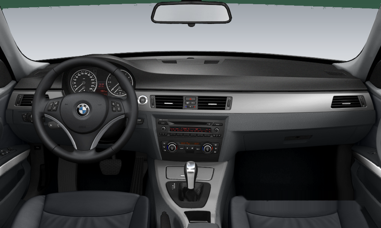Interior of BMW 320i (E90), VIN WBAVA76000NK29572