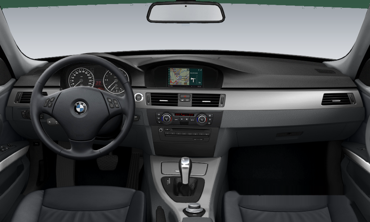 Interior of 2007 BMW 320i (E90), VIN WBAVA76000NL34192