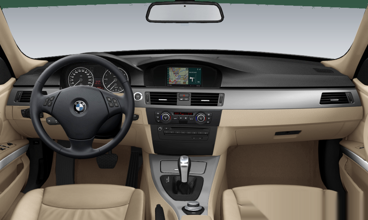 Interior of BMW 320i (E90), VIN WBAVA76010NL33505