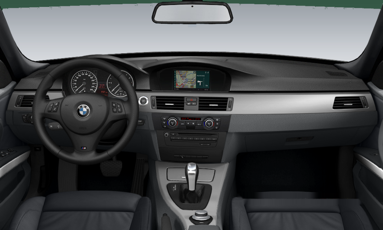 Interior of 2007 BMW 320i (E90), VIN WBAVA76050NL31028