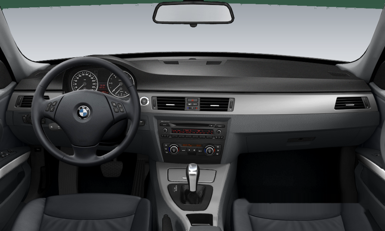 Interior of BMW 320i (E90), VIN WBAVA76080NK18321