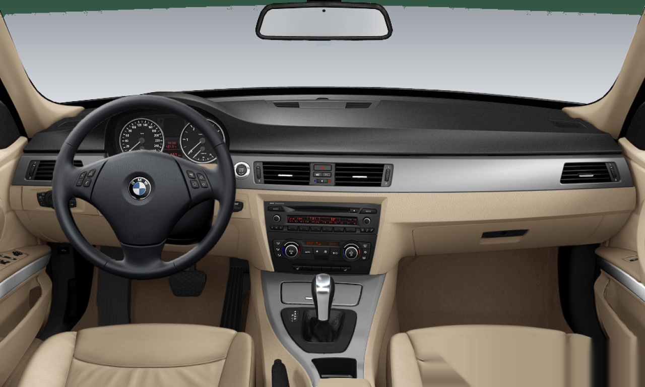 Interior of 2007 BMW 320i (E90), VIN WBAVA76080NL31718