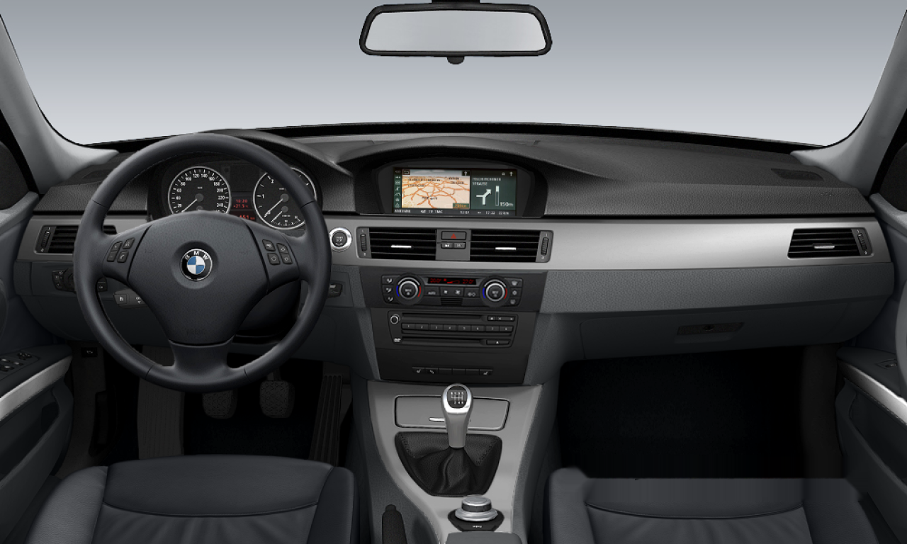 Interior of BMW 325i (E90), VIN WBAVB11000KU26079