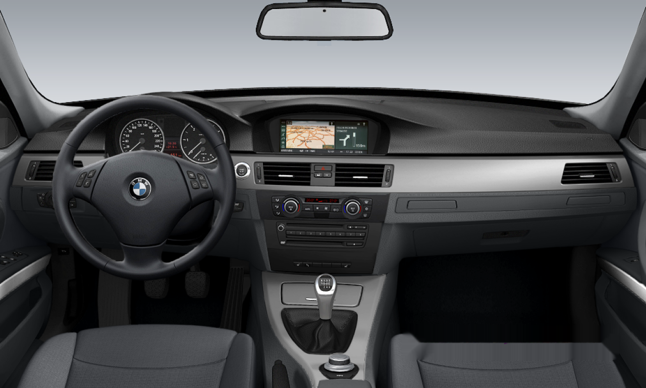 Interior of 2005 BMW 325i (E90), VIN WBAVB110X0KT57062