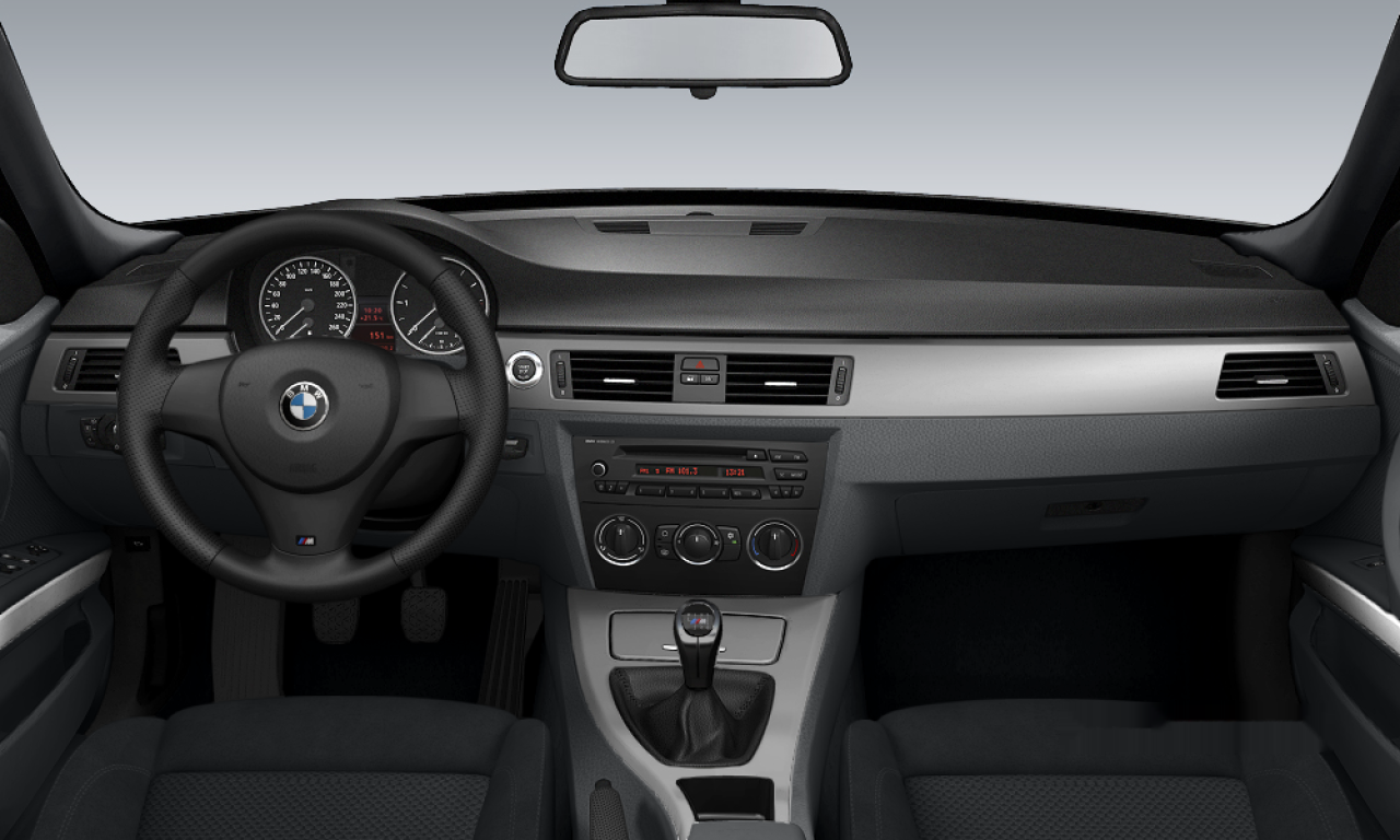 Interior of BMW 325i (E90), VIN WBAVB110X0VE33364