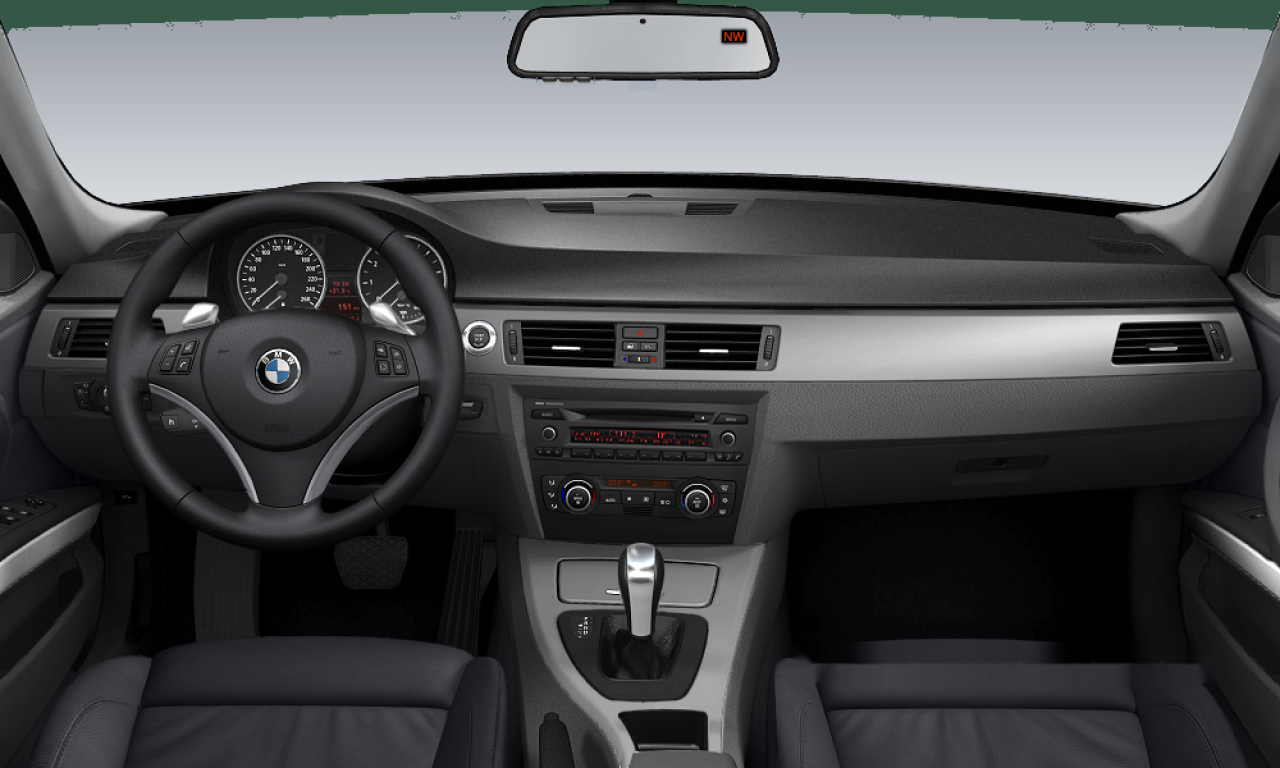 Interior of BMW 335i (E90), VIN WBAVB73567VH20836