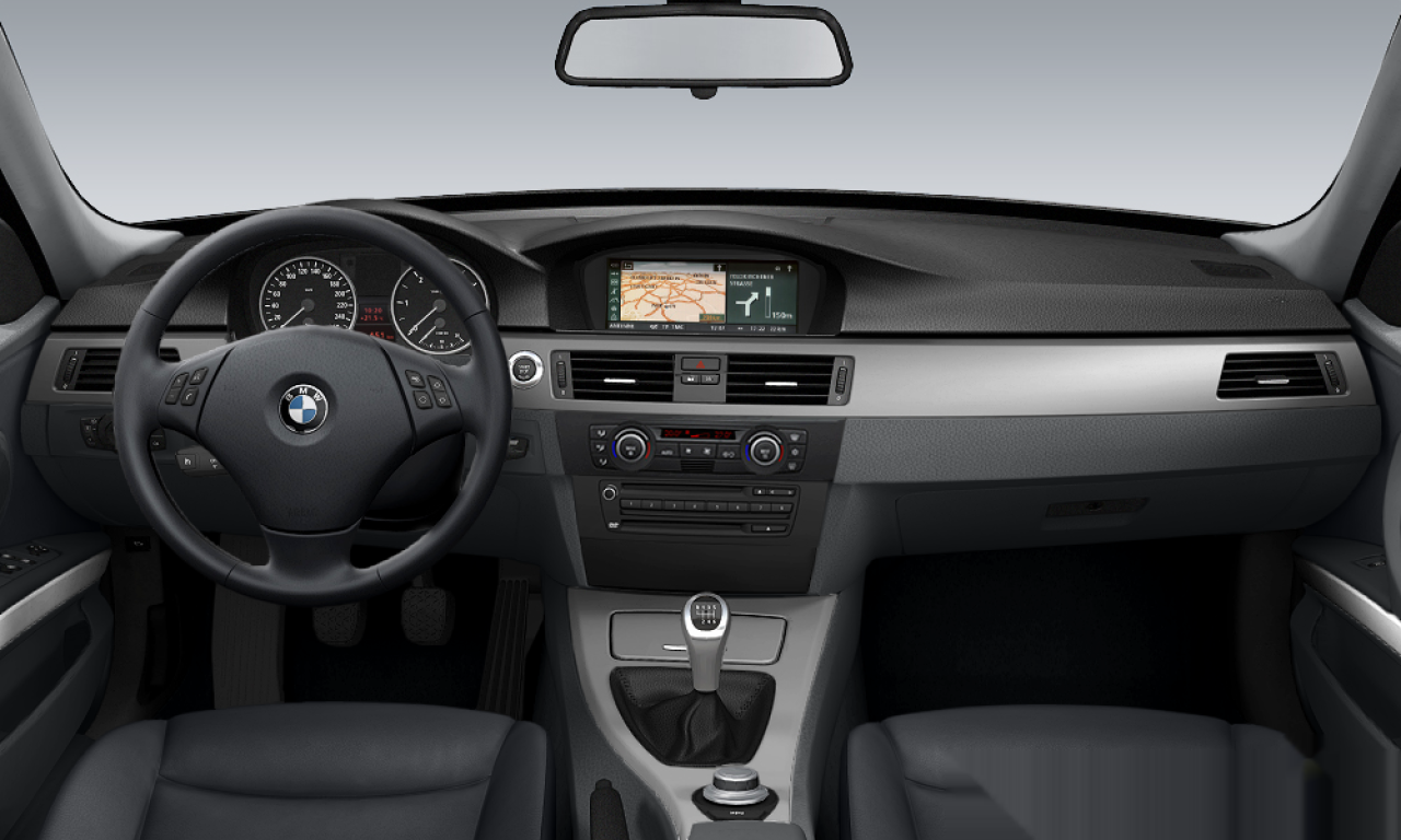 Interior of BMW 318d (E90), VIN WBAVC11000VB25116