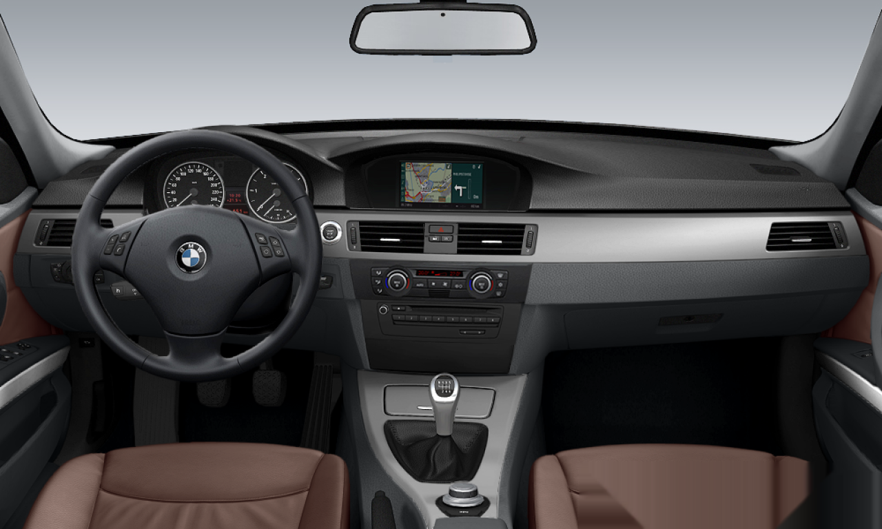 Interior of 2007 BMW 318d (E90), VIN WBAVC11080VE21601