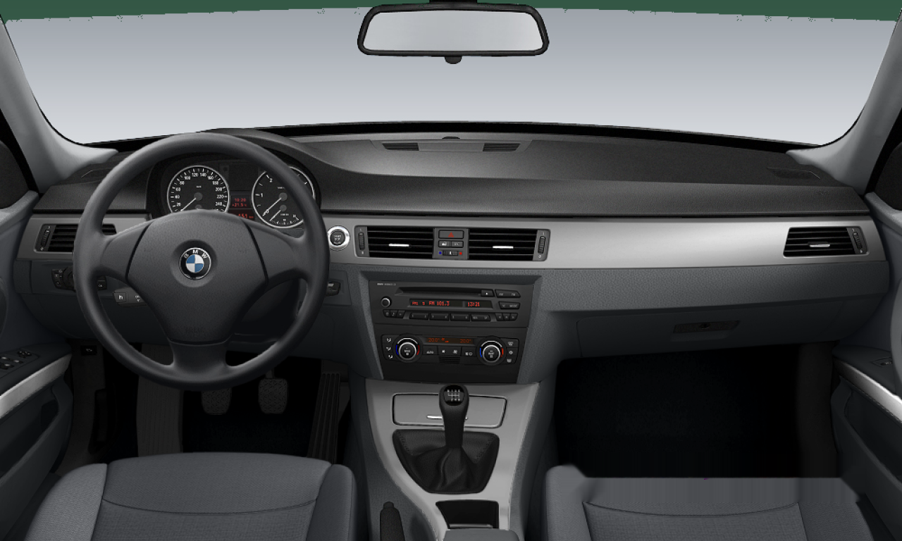 Interior of BMW 320d (E90), VIN WBAVC31040VB75450
