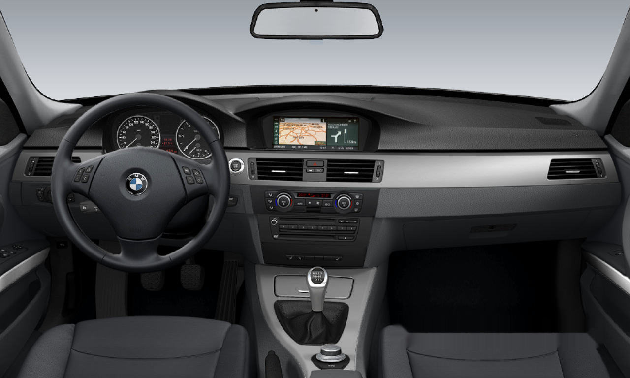 Interior of BMW 320d (E90), VIN WBAVC31070KU47083