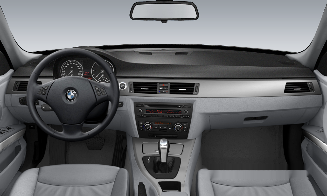 Interior of BMW 325d (E90), VIN WBAVC51080VD31470