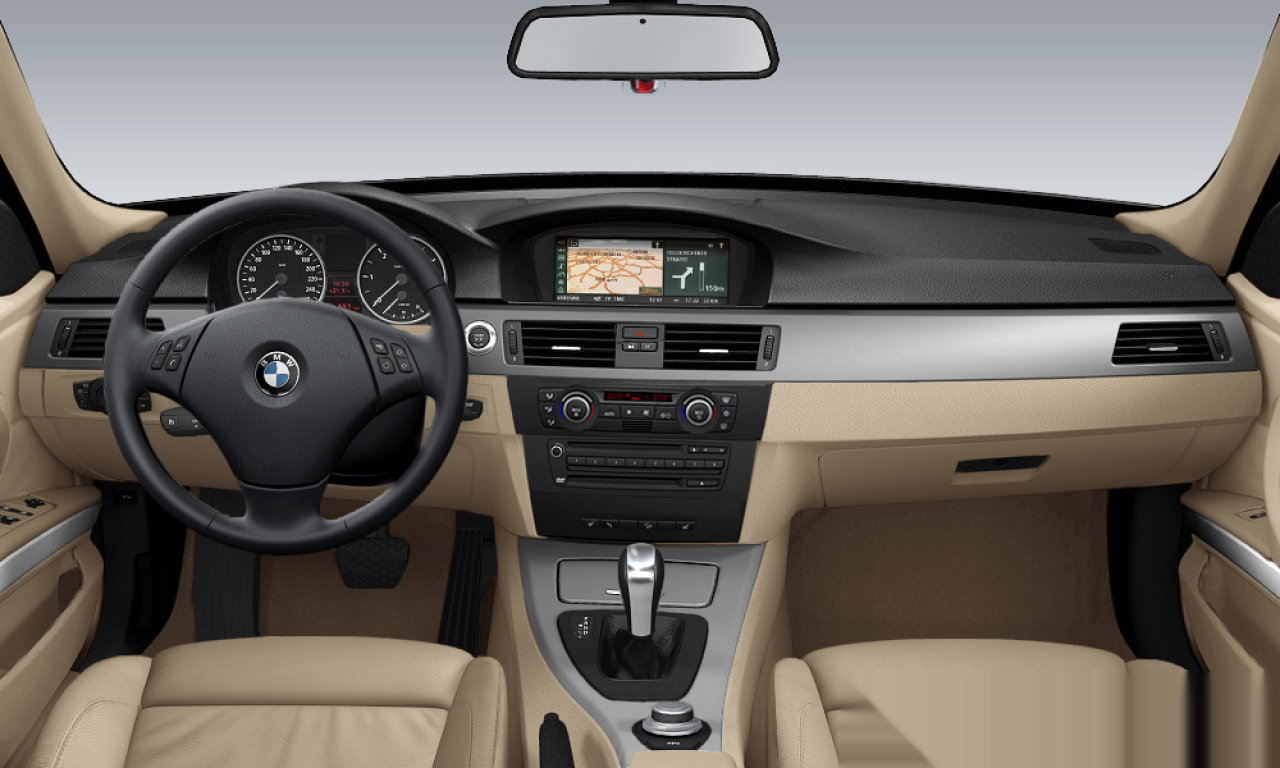 Interior of BMW 325xi (E90), VIN WBAVD11040AV05738