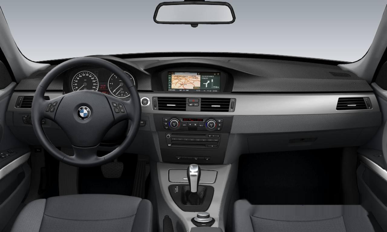 Interior of BMW 325xi (E90), VIN WBAVD11080AV06410