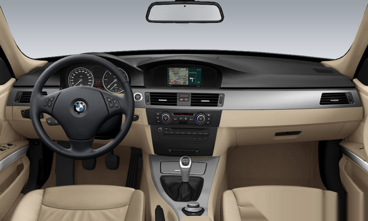 Interior of 2007 BMW 320d (E90), VIN WBAVG91010E100208