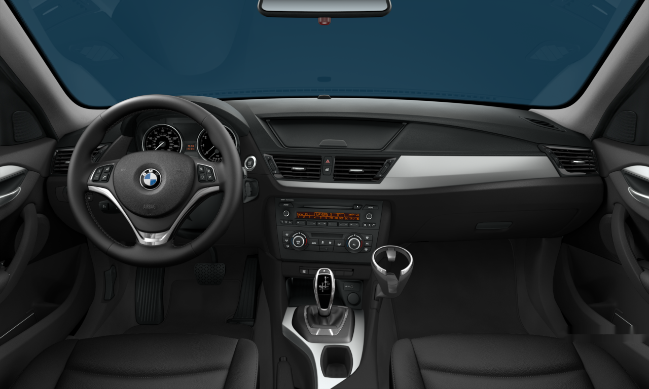 Interior of BMW X1 sDrive28i (E84), VIN WBAVM1C5XFV498904