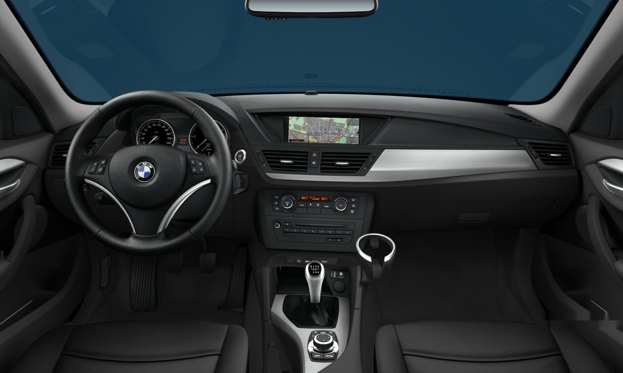 Interior of BMW X1 sDrive18d (E84), VIN WBAVN11080VR13617