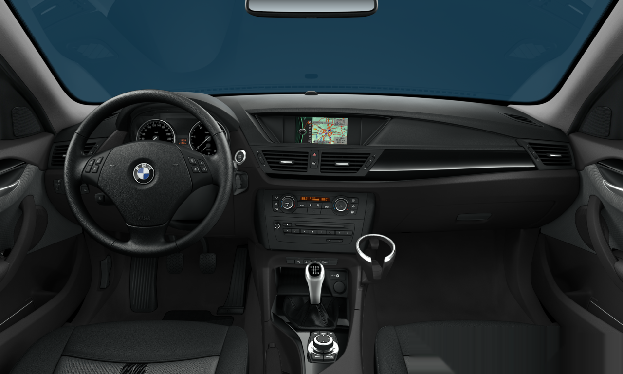 Interior of 2011 BMW X1 sDrive18d (E84), VIN WBAVP11010VR62815
