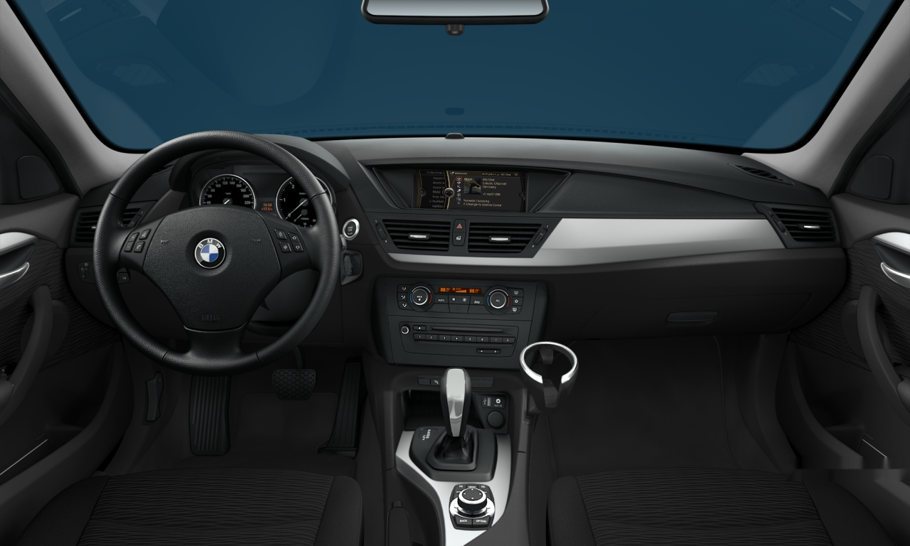 Interior of BMW X1 sDrive18d (E84), VIN WBAVP11040VR70939