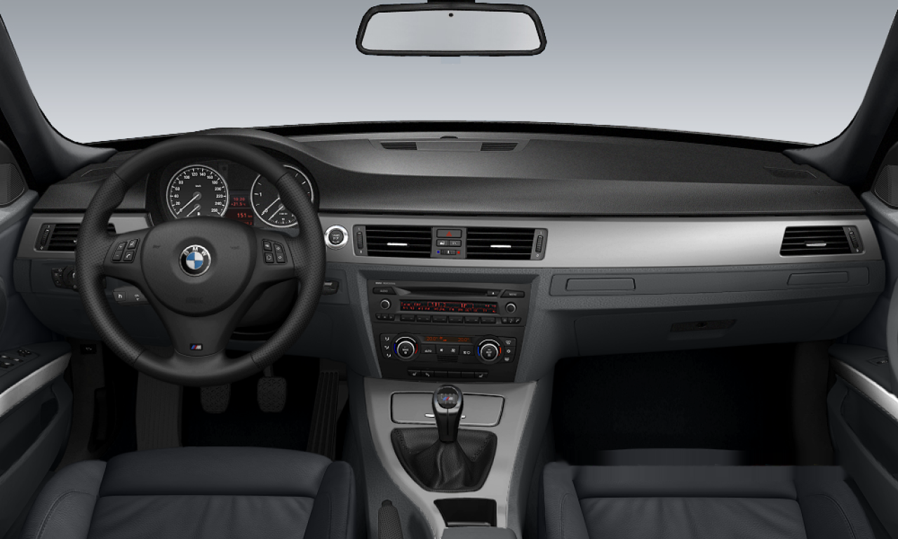 Interior of BMW 325i (E91), VIN WBAVS11040KK67051