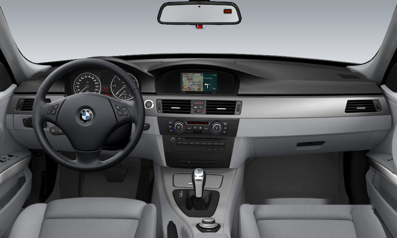 Interior of 2005 BMW 325i (E91), VIN WBAVS11070AG95804