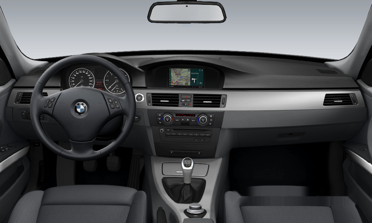 Interior of BMW 320d (E91), VIN WBAVU31000KY01703
