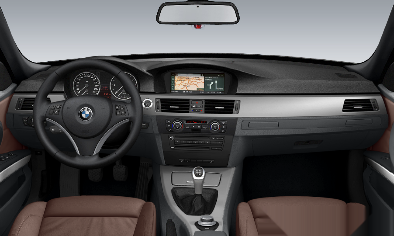 Interior of BMW 320d (E91), VIN WBAVU31090K047474