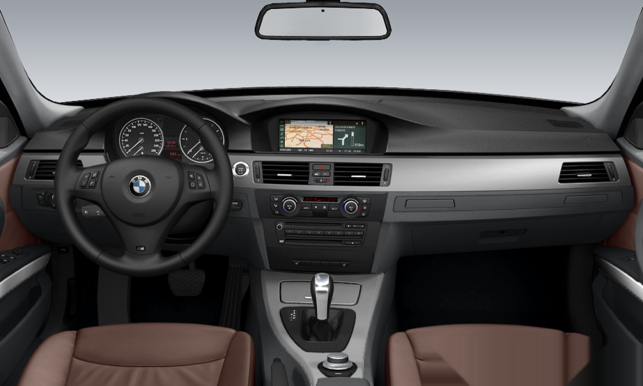Interior of BMW 320d (E91), VIN WBAVU51010A113890