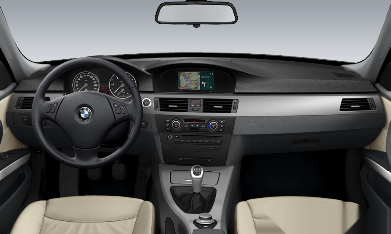 Interior of 2008 BMW 330i (E91), VIN WBAVV71010A098705