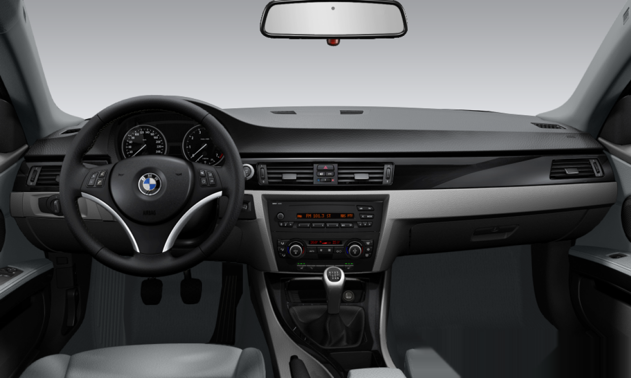 Interior of BMW 325i (E92), VIN WBAWB31000P084278