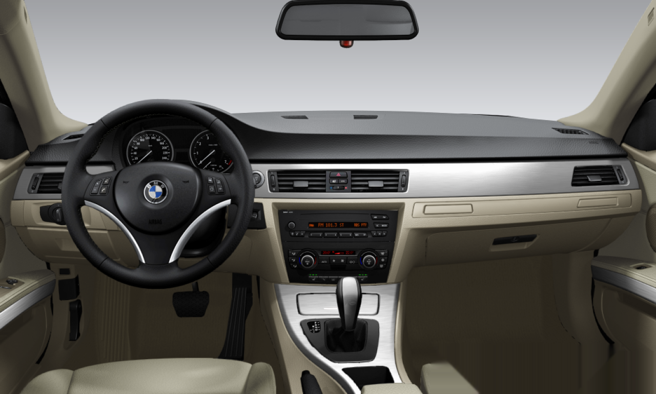 Interior of BMW 325i (E92), VIN WBAWB31080PU82418
