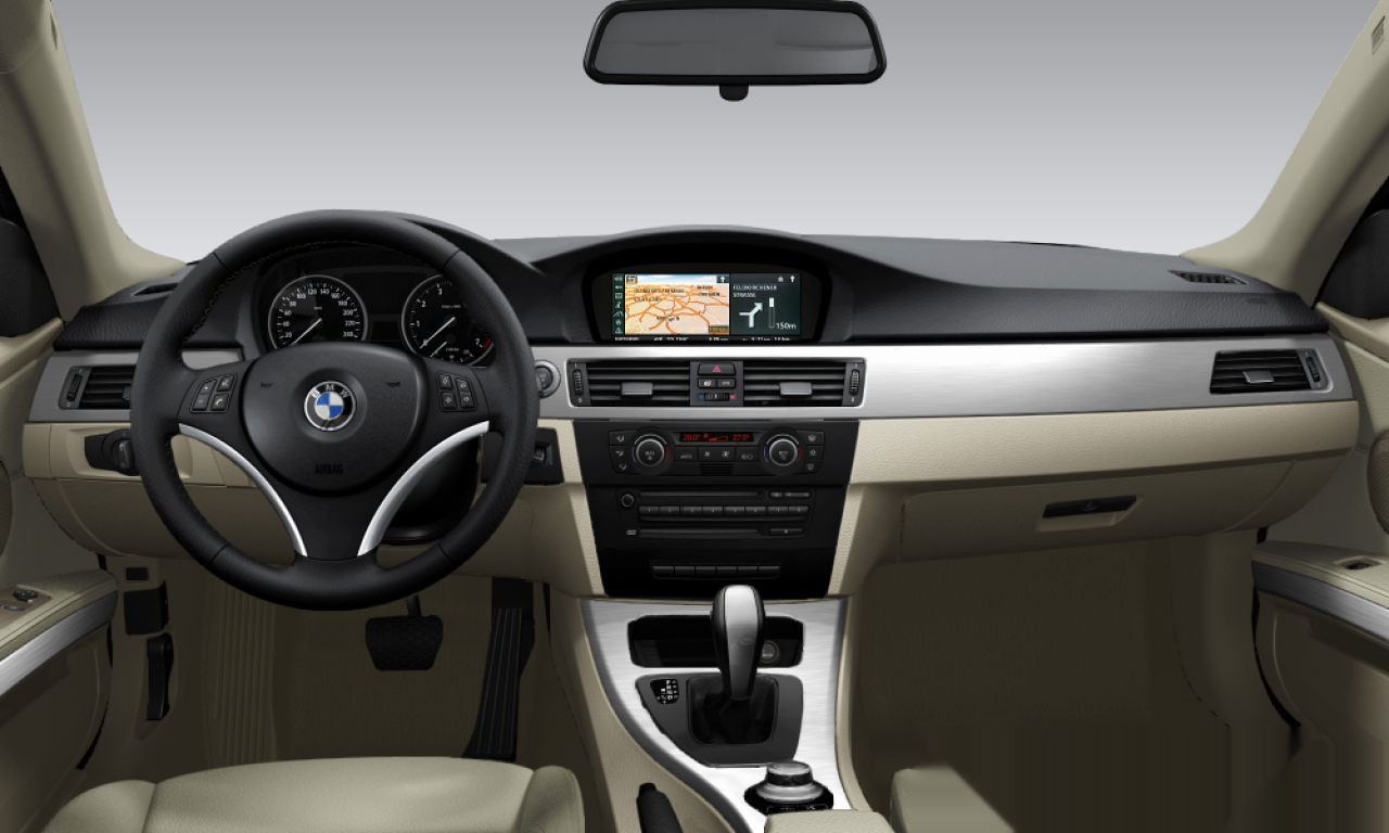 Interior of BMW 320d (E92), VIN WBAWD11080P196762